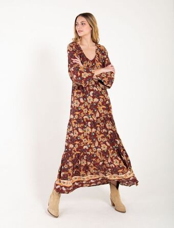 NAF NAF Vestido largo con estampado oferta