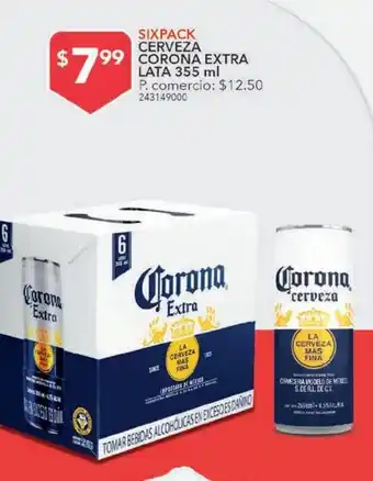 Tia Cerveza corona extra 6pack lata 355ml oferta