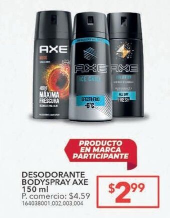 Tia Desodorante bodyspray axe 150ml oferta