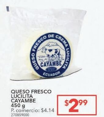 Tia Queso fresco lucilita cayambe 450g oferta