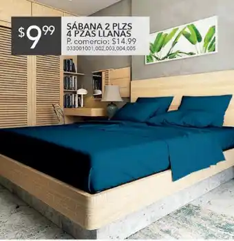 Tia Sábana 2 plazas 4 piezas llanas oferta
