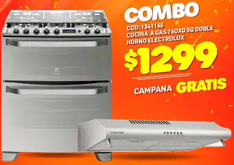 Artefacta Cocina a Gas 76DXQ 5Q Doble Horno Electrolux oferta