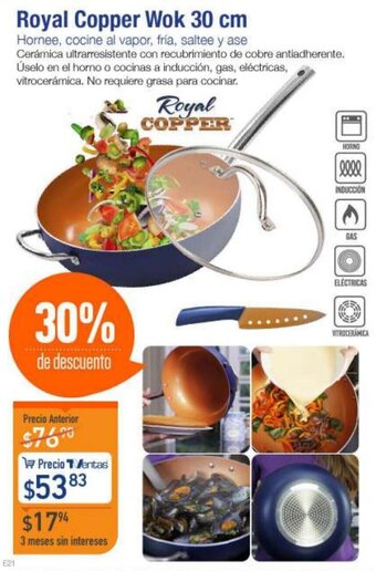 TVentas Royal Copper Wok 30cm oferta