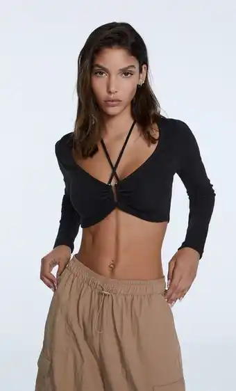 Stradivarius Camiseta anilla manga larga oferta