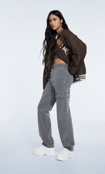 Stradivarius Pantalón cargo straight oferta