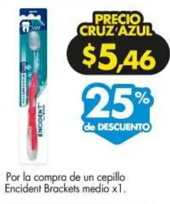 Farmacias Cruz Azul Cepillo Encident Brackets Medio x 1 oferta