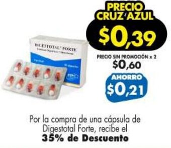 Farmacias Cruz Azul Cápsulas de Digestotal Forte oferta