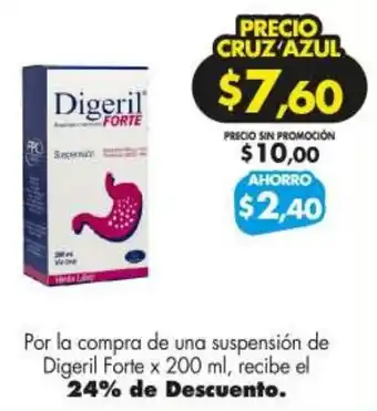 Farmacias Cruz Azul Suspensión de Digeril Forte 200ml oferta