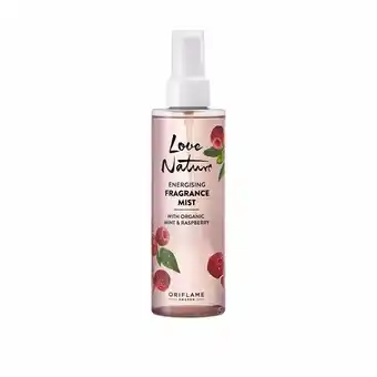 Fragancia corporal energizante con menta y frambuesa orgánicas love nature