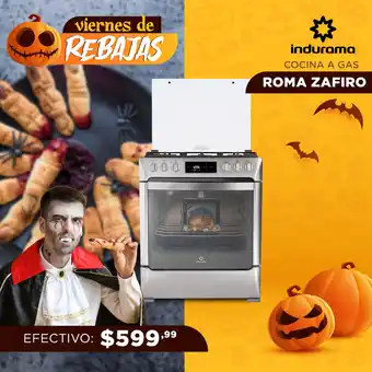 Indurama Cocina a gas Roma Zafiro