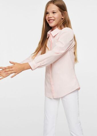 Mango Camisa algodón manga abullonada oferta