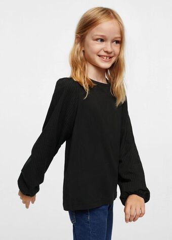 Mango Camiseta manga abullonada oferta