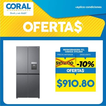 Coral Hipermercados TCL Refrigeradora oferta