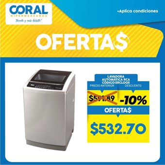 Coral Hipermercados RCA Lavadora Automatica oferta