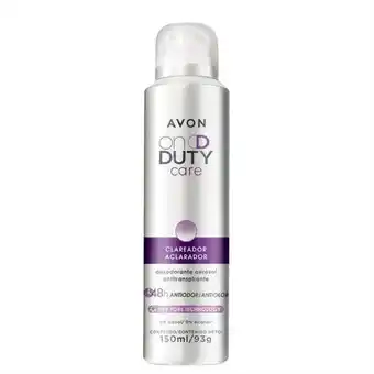 AVON On duty desodorante antitranspirante aerosol aclarador de axilas 150 ml oferta
