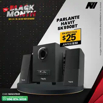 Novicompu Havit Parlante SK 590 BT oferta