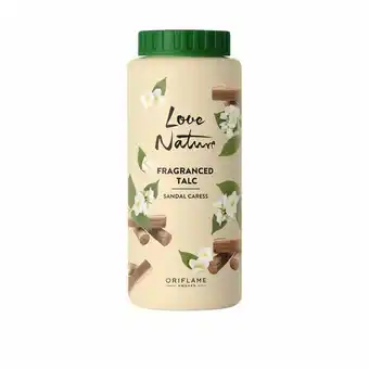 Oriflame Talco perfumado sándalo y jazmín love nature oferta