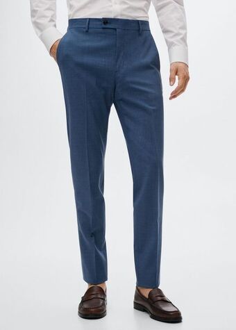 Mango Pantalón traje slim fit lana oferta