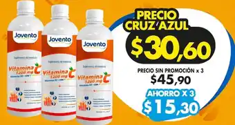 Farmacias Cruz Azul Jovento Vitamina C x 1200mg oferta
