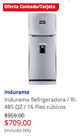 Artefacta Indurama Refrigeradora oferta