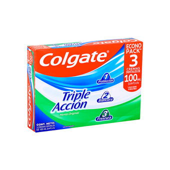 Akí Colgate pack triple acción x 3 100 ml oferta