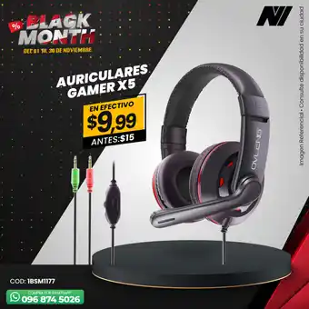 Novicompu Auriculares Gamer x5 oferta
