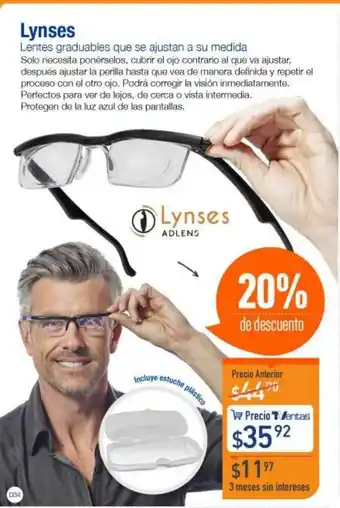 TVentas Lynses Lentes graduables que se ajustan a su medida oferta