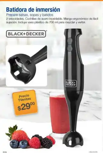 TVentas Black + Decker Batidora de Inmersion oferta
