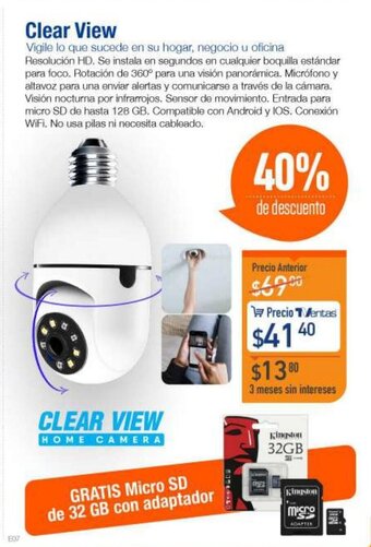 TVentas Clear View Vigile lo que sucede en su hogar, negocio u oficina oferta