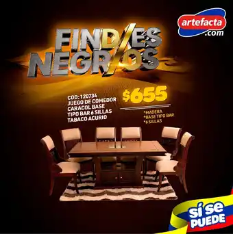 Juego de Comedor Caracol Base Tipo Bar 6 Sillas Tabaco Acurio