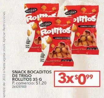 Tia Snack bocaditos de trigo rollitos 35g oferta