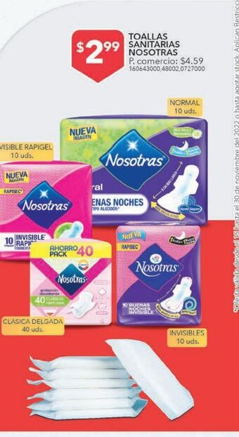 Tia Toallas sanitarias nosotras oferta