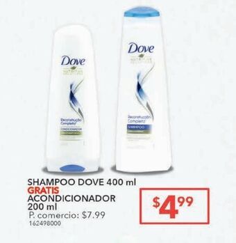 Tia Shampoo dove 400ml + acondicionador 200ml oferta