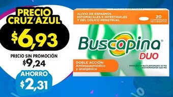 Farmacias Cruz Azul Buscapina Duo oferta