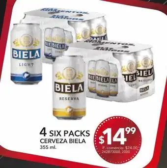 Tia 4 six packs cerveza biela 355ml oferta