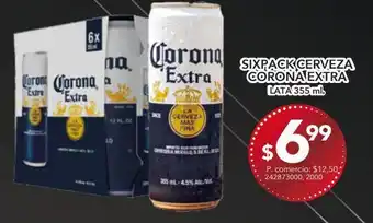 Tia Sixpack cerveza corona extra lata 355ml oferta