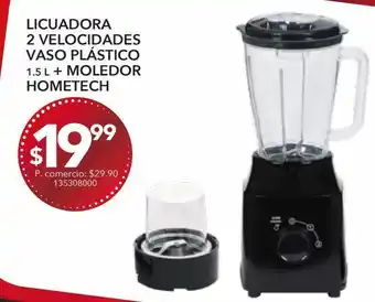 Tia Licuadora 2 velocidades vaso plástico 1,5l+ moledor hometech oferta