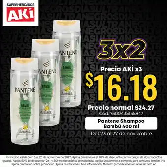 Akí Pantene Shampoo Bambu 400 ml oferta