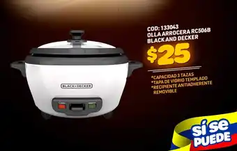 Artefacta COD: 133043 Olla Arrocera RC506B Black+Decker oferta