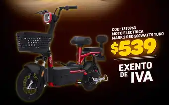 Artefacta COD: 1370963 Moto Electrica Mark 2 Red 500W Tuko oferta