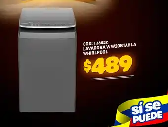 COD: 133052 Lavadora WW20BTAHLA Whirlpool