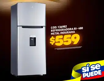 Artefacta COD: 136982 Refrigeradora RI-480 Metal Indurama oferta