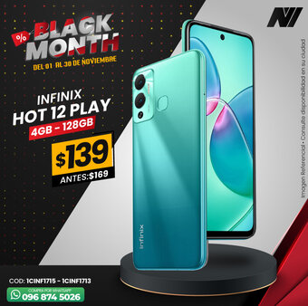 Novicompu Infinix Hot 12 Play 4GB - 128GB oferta
