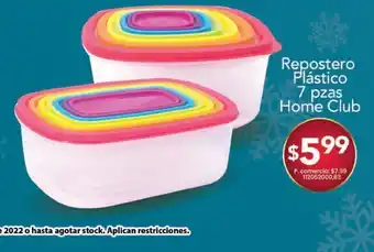 Tia Repostero plástico 7pzas home club oferta