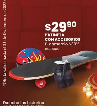 Tia Patineta con accesorios oferta