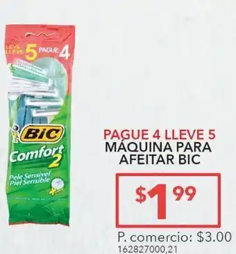 Tia Máquina para afeitar bic piel sensible pg4 lv5 oferta