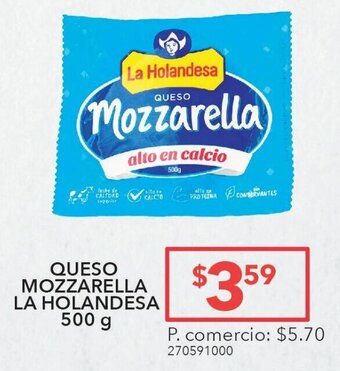 Tia Queso Mozzarella La Holandesa 500g oferta