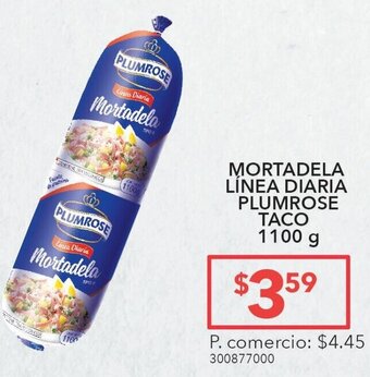 Tia Mortadela Linea Diaria Plumrose Taco 1100g oferta