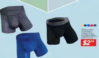 Tia Boxer para caballero tallas p-eg oferta