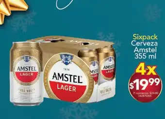 Tia Sixpack cerveza amstel 355ml x 4 oferta